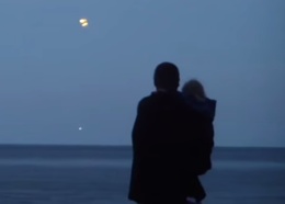 Cluster of strange lights videotaped over Baltic Sea